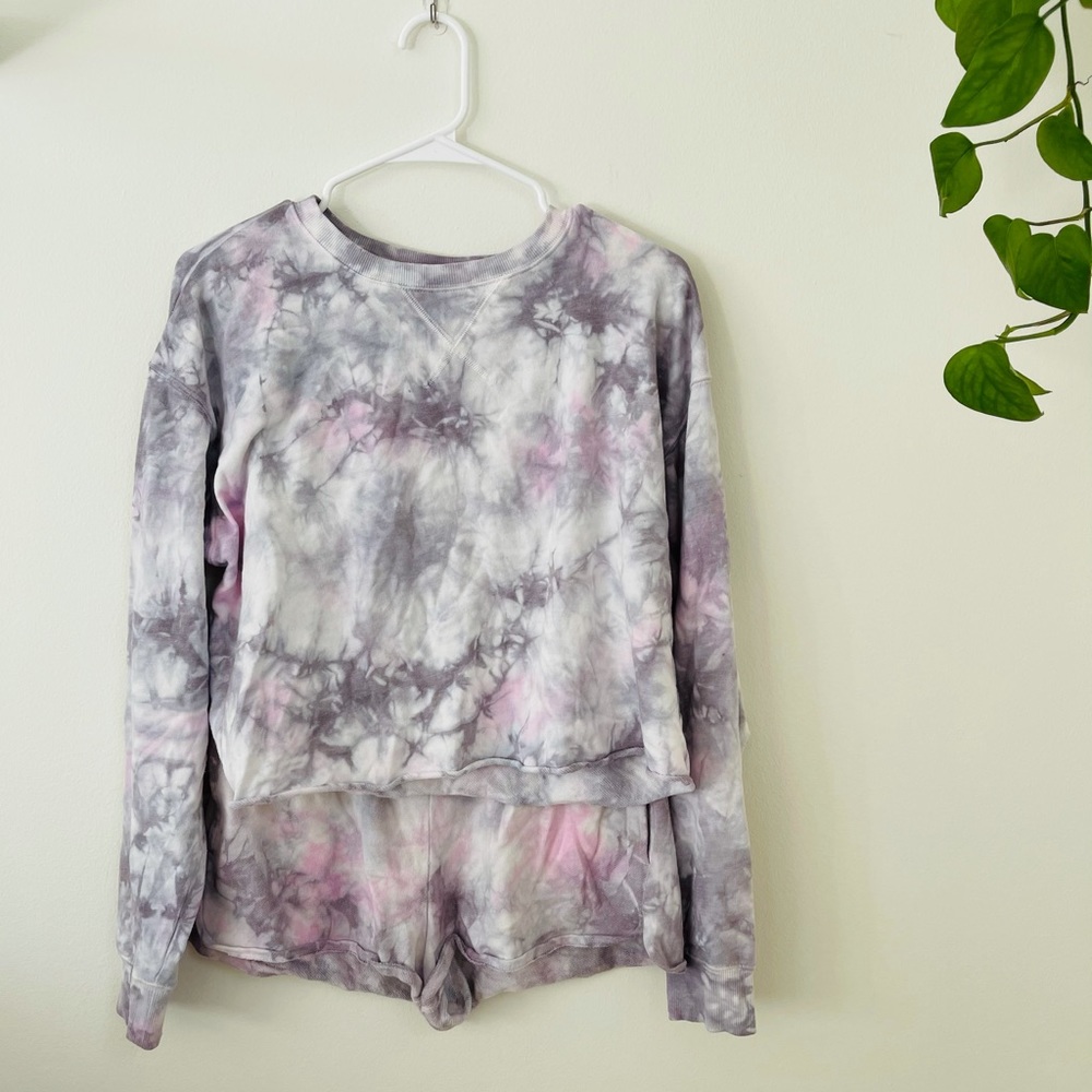 Target Matching Co Ord Purple Tie Dye Shorts Set